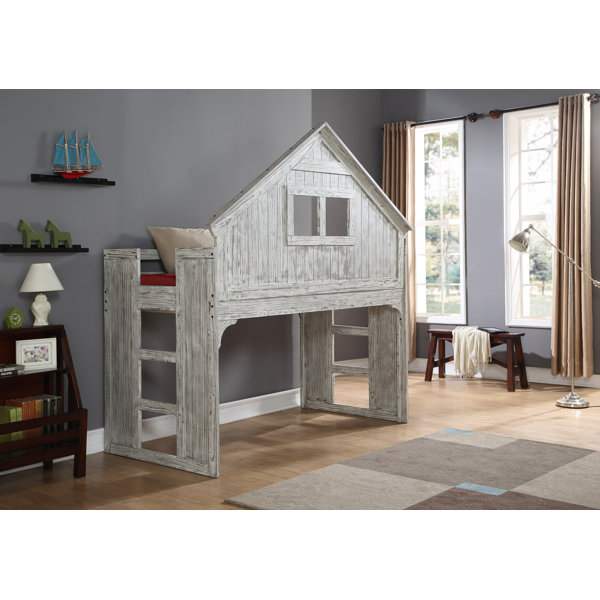 Birch Lane™ Twin Over Full Solid Wood Standard Bunk Bed by Birch Lane